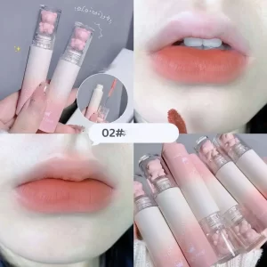 Cute Lip Glaze Girl Chestnut Pink Lip Mud Korean Makeup Girl Lip Gloss Makeup Cosmetics Velvet Waterpoor Lipstick - Image 3