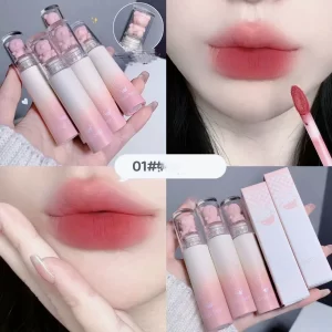 Cute Lip Glaze Girl Chestnut Pink Lip Mud Korean Makeup Girl Lip Gloss Makeup Cosmetics Velvet Waterpoor Lipstick - Image 5
